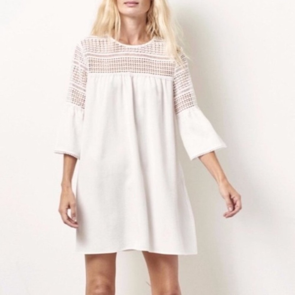 Anthropologie White Bell Sleeve Sundress - Picture 2 of 13
